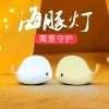 Creative dolphin animal silicone night light USB charging Little whale seven-color LED bedside patting ambient light Specification image